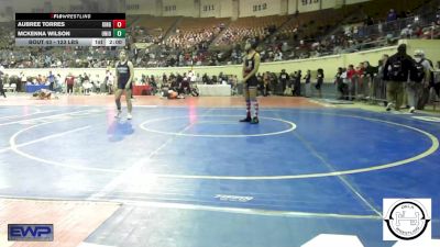 123 lbs Round Of 16 - Mckenna Wilson, Union Girls JH vs Aubree Torres, Kingfisher YellowJackets