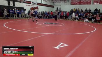 165 lbs Quarterfinal - Brenden Heying, Benton Community vs Brant Dickinson, Vinton-Shellsburg