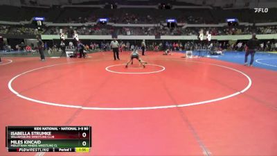 National 3-5 80 Semifinal - Isabella Strumke, Williamsburg Wrestling Club vs Miles Kincaid, Midlothian Miners Wrestling Cl