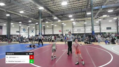 49 lbs Consi Of 4 - Wyatt Johnson, Fallon Outlaws WC vs Xzavier Wobbe Hayward, West Valley Junior Eagles