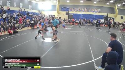 43/49 Cons. Round 1 - Deacon Plyler, Heathwood Hall Episcopal Schoo vs Sawyer Flynn, James Island Youth Wrestling C