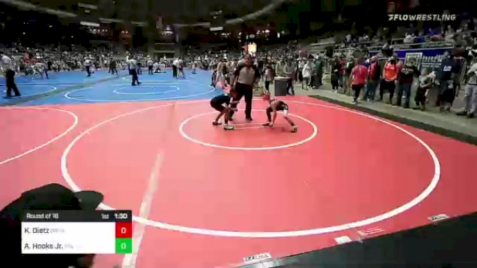 70 lbs Round Of 16 - Keaton Dietz, Broncos Black vs Antonio Hooks Jr ...