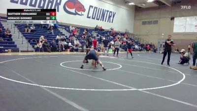 141 lbs 1st Place Match - Matthew Hernandez, Clackamas Community College vs Horacio Godinez, Evergreen State College