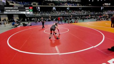 6A 114 lbs 5th Place Match - Naime Abdallah, El Paso Franklin vs Stephanie Lopez, Katy Mayde Creek