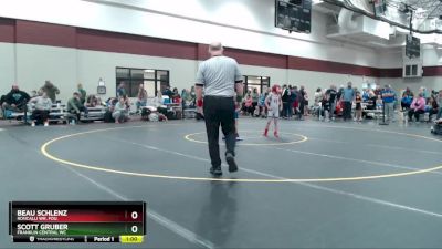 64-68 lbs Semifinal - Beau Schlenz, Roncalli Wr. Fou. vs Scott Gruber, Franklin Central WC