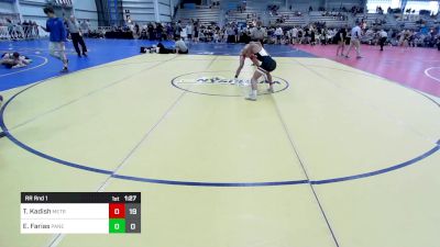 132 lbs Rr Rnd 1 - Tyler Kadish, MetroWest United Black vs Elijah Farias, PANE