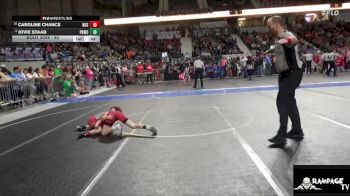 80 lbs 5th Place Match - Jovie Staab, Plainville Kids Wrestling Club vs Caroline Chance, Rossville