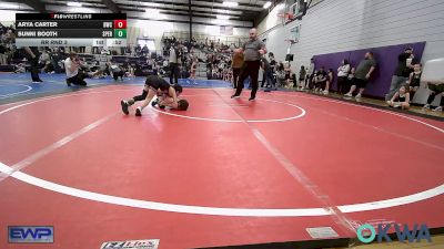 54 lbs Rr Rnd 3 - Arya Carter, Bartlesville Wrestling Club vs Sunni Booth, Sperry Wrestling Club