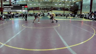 144 lbs Champ. Round 1 - Braden Jones, Delbarton vs Luke Cline, St Plus X