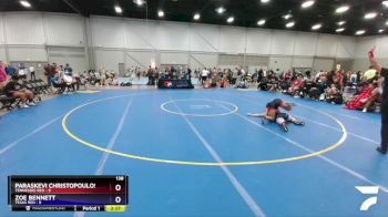 138 lbs Placement Matches (8 Team) - Paraskevi Christopoulos, Tennessee Red vs Zoe Bennett, Texas Red