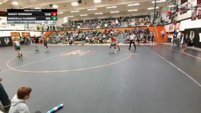 97-108 lbs Round 1 - Hailey Robinson, Thermopolis Middle School vs Marcella Flannery, Worland Middle School