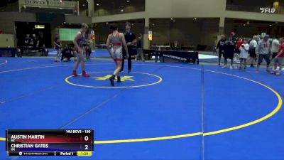 130 lbs Cons. Round 3 - Austin Martin, NE vs Christian Gates, OK