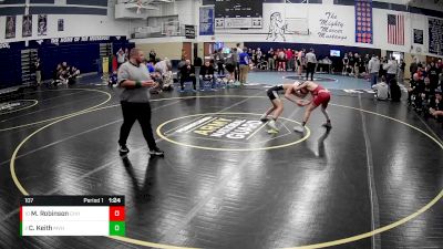 107 lbs Quarterfinal - Maison Robinson, Chartiers Houston Hs vs Cooper Keith, Moshannon Valley Hs