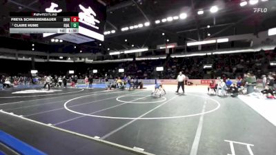 Girls 130 lbs Champ. Round 3 - Claire Hume, Squalicum (Girls) vs Freya Schwabenbauer, Snohomish (Girls)