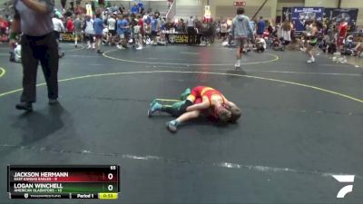 65 lbs Finals (8 Team) - Logan Winchell, American Gladiators vs Jackson Hermann, East Kansas Eagles