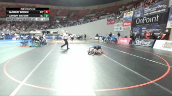 2A/1A Boys 157 Semifinal - Zachary Brown, Heppner Boys vs Carson Watson, Toledo Boys
