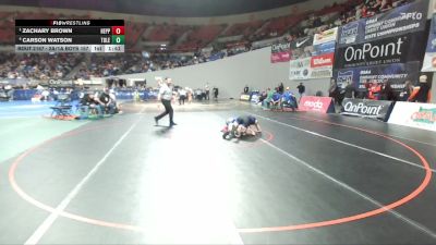 2A/1A Boys 157 Semifinal - Zachary Brown, Heppner Boys vs Carson Watson, Toledo Boys