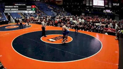 175 lbs Finals (8 Team) - Brody Sendele, Rockton (Hononegah) vs Vincenzo Testa, Aurora (Marmion Academy)