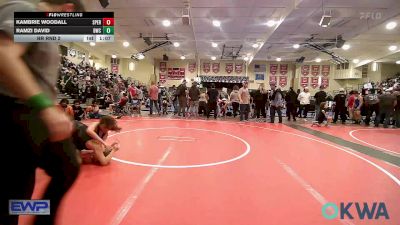 98 lbs Rr Rnd 2 - Kambrie Woodall, Sperry Wrestling Club vs Ramzi David, Berryhill Wrestling Club