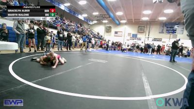 49 lbs Rr Rnd 2 - Gracelyn Alber, Barnsdall Youth Wrestling vs Maisyn Malone, Bartlesville Wrestling Club