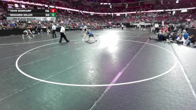 150 lbs 3rd Place Match - Benjamin Miller, Wittenberg-Birnamwood vs Tavin Bomkamp, Parkview/Albany
