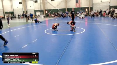 70 lbs Round 1 (8 Team) - Barrett Hayes, Black Fox Wrestling Team 1 vs Gage Jameson, Kearney Matcats - Blue