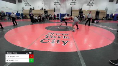 215 lbs Quarterfinal - Peter Milano, Poly Prep vs Kerolos Gorgy, Edward R. Murrow - PSAL