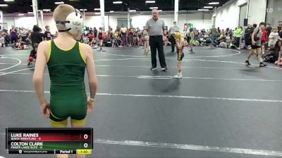 48 lbs Round 5 (8 Team) - Colton Clark, Finger Lakes Elite vs Luke Raines, Quest Wrestling