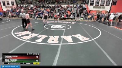 132 lbs Champ. Round 2 - Tyson Peach, MILTON (WI) vs Zeke Rhodes, EDWARDVILLE (HS)