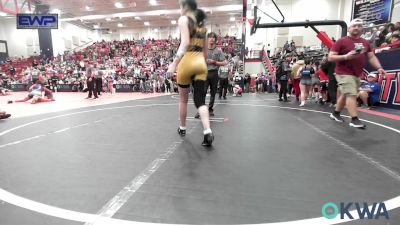 126 lbs Quarterfinal - Talyn Minney, Cowboy Wrestling Club vs Zoe Jenkins, Midwest City Bombers Youth Wrestling Club