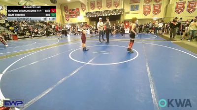 70 lbs Consi Of 4 - Ronald Branchcomb 4th, Wagoner Takedown Club vs Liam Dyches, IRONMEN Wrestling Club