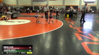 PW-14 lbs Quarterfinal - Brody Love, West Branch Wrestling Club vs Maddox Gerst, Anamosa Wrestling Club