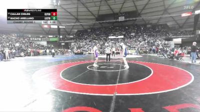 Boys 4A 144 lbs Champ. Round 1 - Nacho Arellano, Lake Stevens vs Callan Childs, Glacier Peak