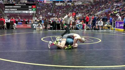 114 lbs First Round - Brayden Wenrich, Northampton Area vs Beau Fennick, Franklin Regional