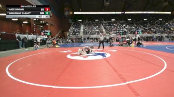 2A-144 lbs Quarterfinal - Nate Brown, Big Piney vs Galloway Oleary, Saratoga