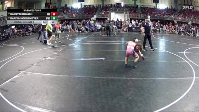 73 lbs Cons. Round 2 - Dariya Hoegemeyer, Wrestling With Character vs Karsyn English, Randolph