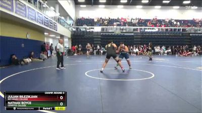 285 lbs Champ. Round 3 - Julian Bilezikjian, Rio Hondo College vs Nathan Boyce, Cerritos College