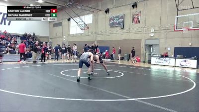 141 lbs Quarterfinal - Santino Alvaro, Southern Oregon vs Nathan Martinez, Clackamas Unattached