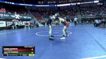 1A-126 lbs Cons. Round 5 - Kaben Morrow, Sioux Central vs Kolton Munson, Ogden