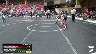 110 lbs Quarterfinal - Blake Armfield, Maize Wrestling Club vs Cooper Wogomon, Con-Kids Wrestling Club