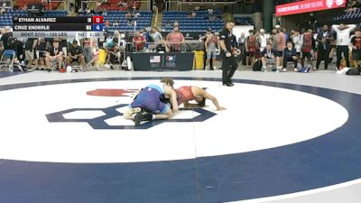 126 lbs Champ. Rd Of 32 - Ethan Alvarez, Indiana vs Cruz Enderle, Missouri