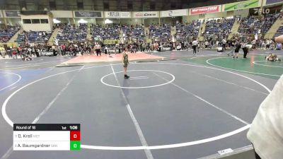 61 lbs Round Of 16 - Darren Krell, Victory Training Center vs Alexander Baumgardner, San Luis Valley WC