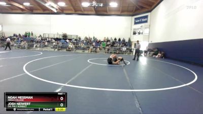 133 lbs 3rd Place Match - Josh Neiwert, Cal Poly Humbolt vs Noah Messman, Menlo College