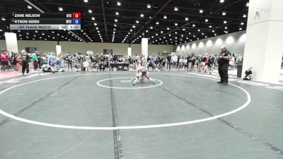 74 lbs 1st Place Match - Zane Nelson, Owasso Takedown Club vs Kyson Sides, Wichita Training Center