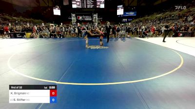 120 lbs Rnd Of 32 - Kylie Brigman, NC vs Sydney Stifter, MO