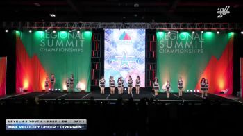 Max Velocity Cheer - Divergent [2026 L2.1 Youth - PREP - D2 Day 1] 2026 The West Regional Summit