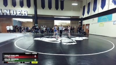 100lbs Champ. Round 2 - Violet Phillips, R. A. Long (Girls) vs Khloe Denison, Tonasket (Girls)