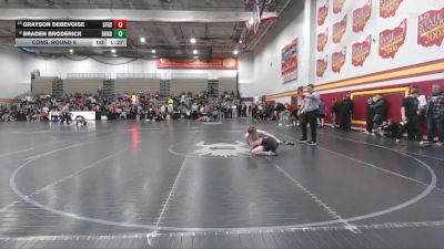 138 lbs Cons. Round 6 - Braden Broderick, Dundee vs Grayson Debevoise, Columbus St. Francis DeSales