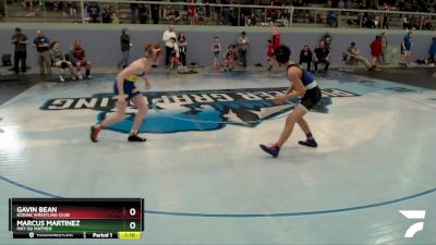 125 lbs Round 3 - Gavin Bean, Kodiak Wrestling Club vs Marcus Martinez, Mat-Su Matmen