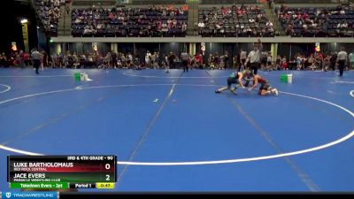 90 lbs Round 3 - Jace Evers, Pinnacle Wrestling Club vs Luke Bartholomaus, Red Rock Central